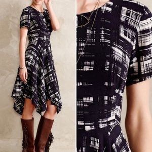 Corey-Lynn Carter for Anthropologie Black and White Midi Dress
